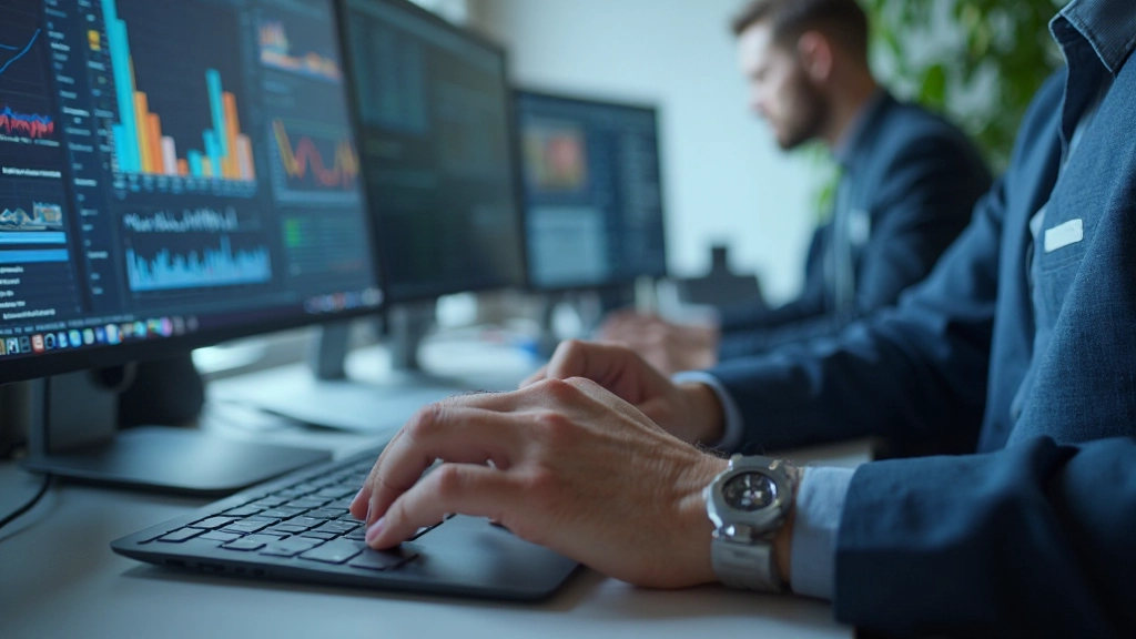 Arbetsplats med digital teknik och moderna utvecklingsverktyg